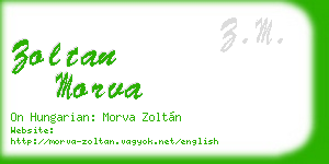 zoltan morva business card
