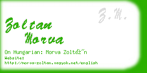 zoltan morva business card